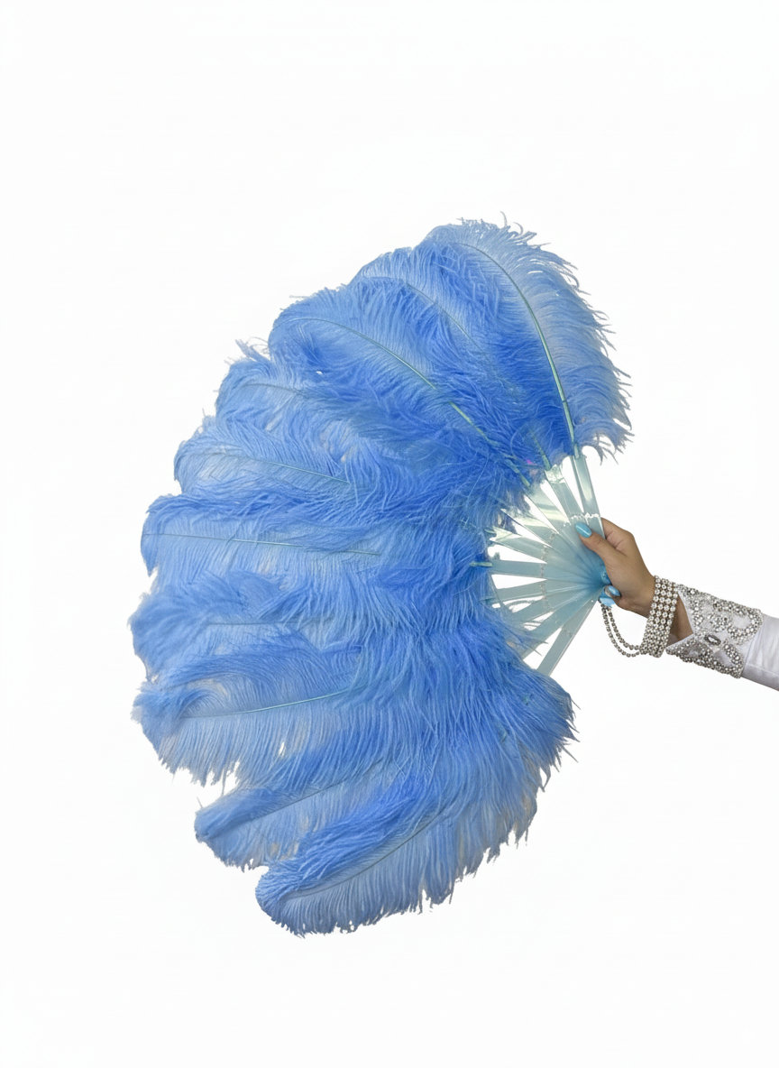 Single Layer Beginner’s Ostrich Feather Fan 24"x 41"