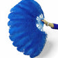 The Half-Moon Professional Fan - 180°  2 Layer Ostrich Feather Fan 34"x 68"