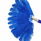 The Half-Moon Professional Fan - 180°  2 Layer Ostrich Feather Fan 34"x 68"