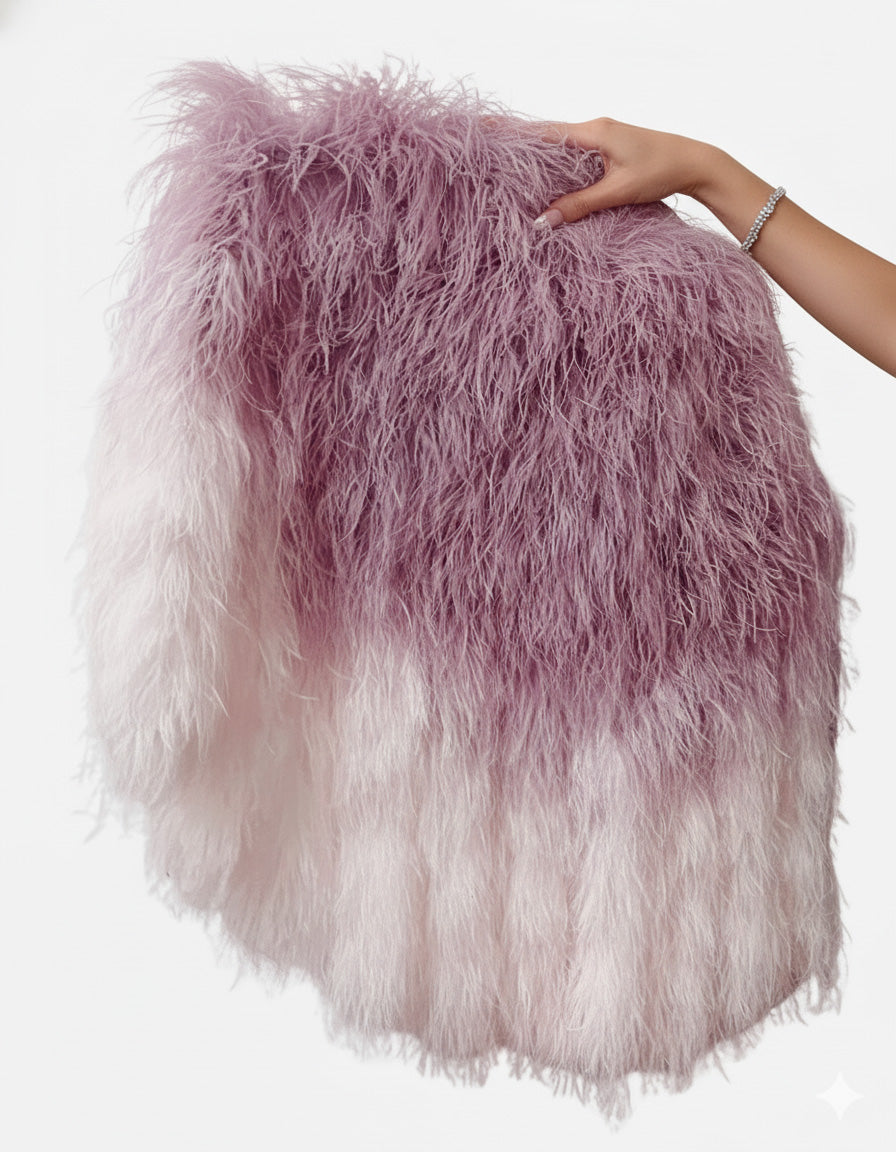 Gradient Color Professional-Grade Burlesque Waterfall Fan ,ostrich boa fan