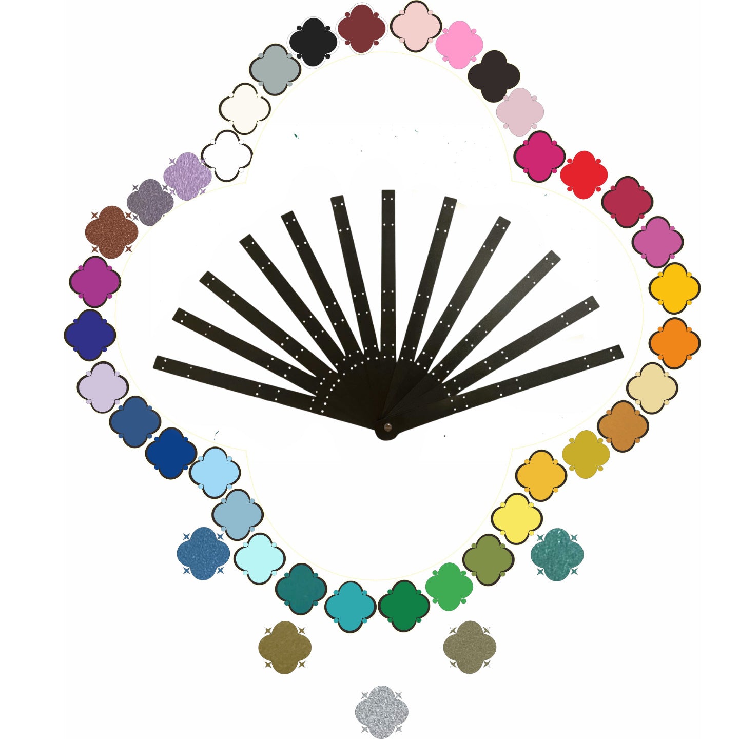 Metal Aluminum Triple-Layers Fan Staves 15"