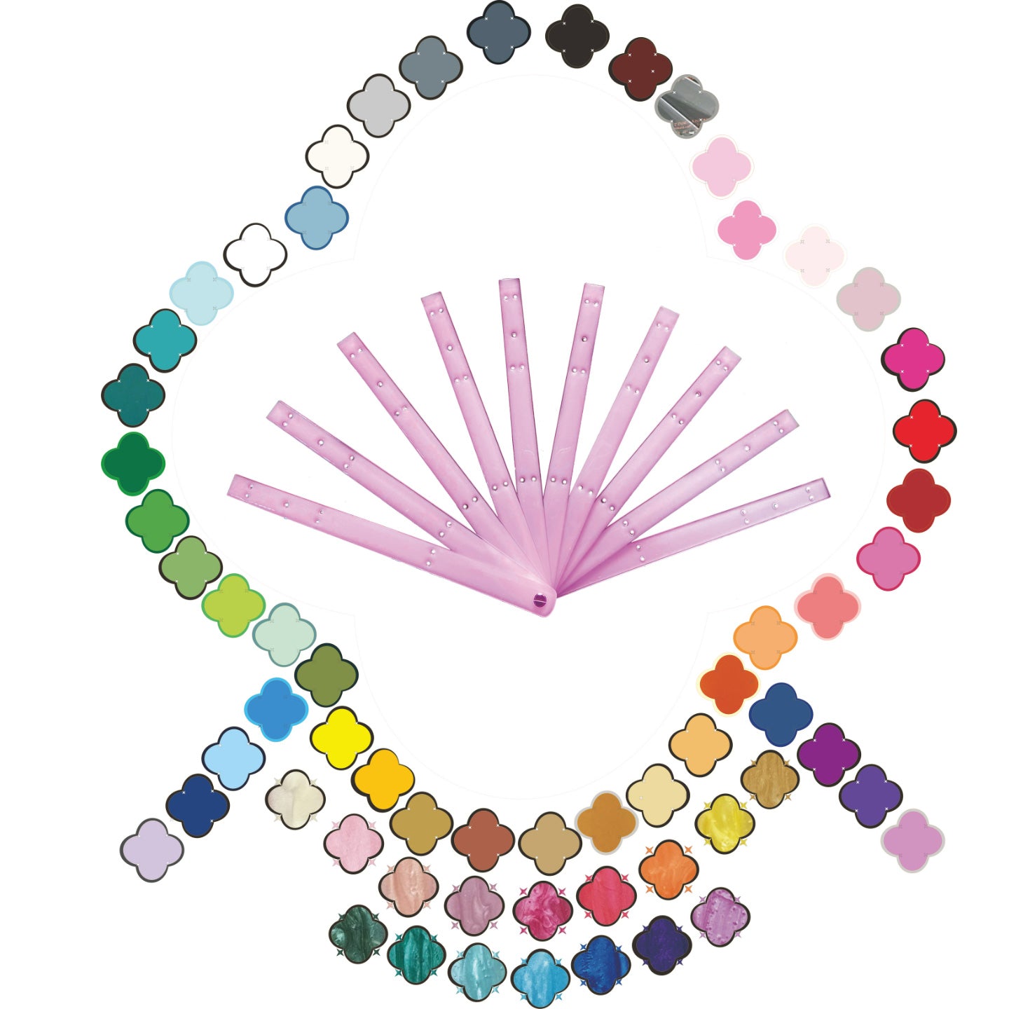 Acrylic Single-Layer Fan Staves 10”