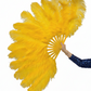 The Half-Moon Beginner's Fan - 180° Single Layer Ostrich Feather Fan 25"x50"
