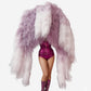 Gradient Color Professional-Grade Burlesque Waterfall Fan ,ostrich boa fan