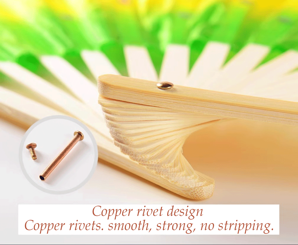 Rainbow - Silk belly dance fan