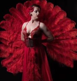 BurlyLuxe Master Triple Layer Ostrich Feather Fan