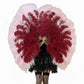 The Half-Moon Master Mix Color Fan - 180° Triple Layer Ostrich Feather Fan 35"x 69"