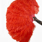 The Half-Moon Master Fan - 180° Triple Layer Ostrich Feather Fan 35"x 69"