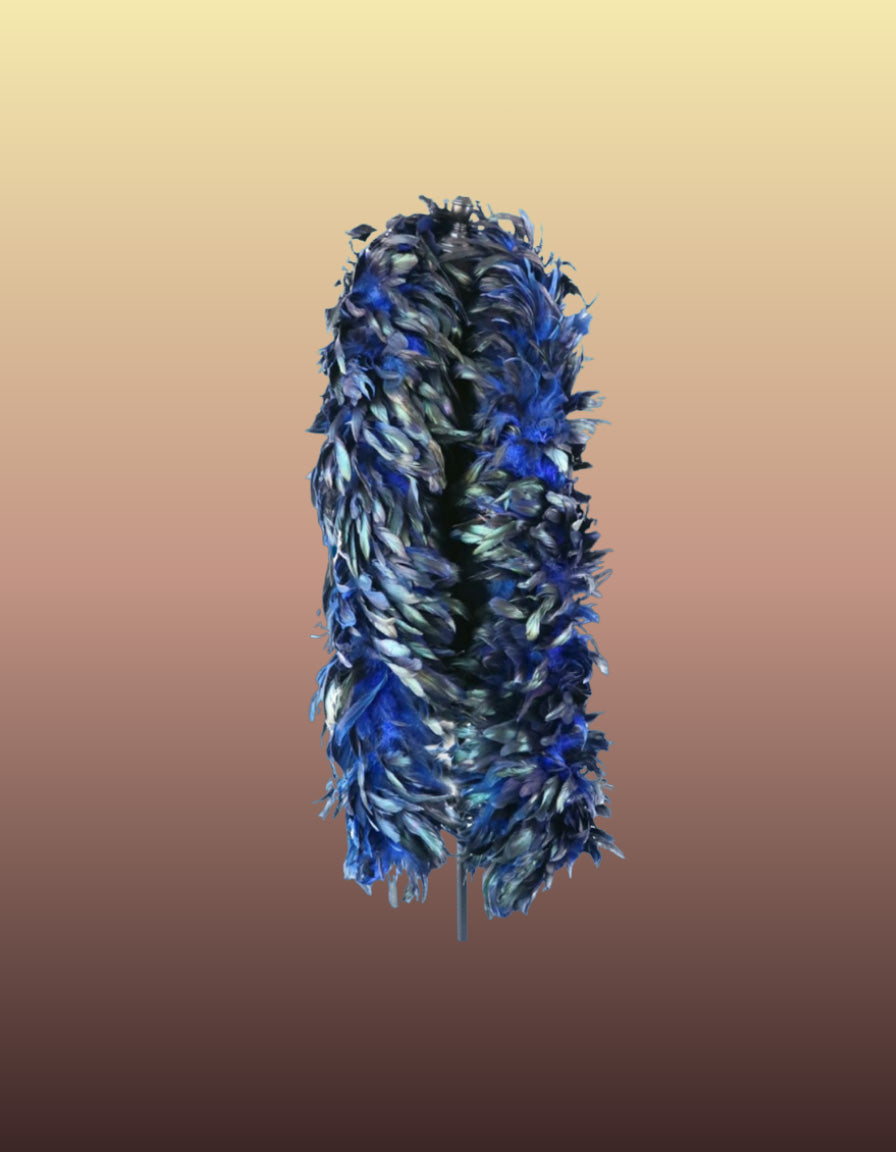Dyed Blue Lightweight Coque Schlappen Feather Boa