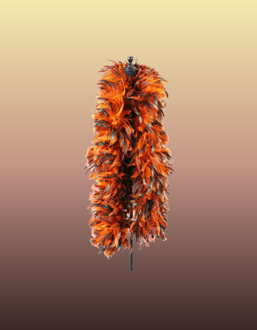 Dyed Orange Lightweight Coque Schlappen Feather Boa