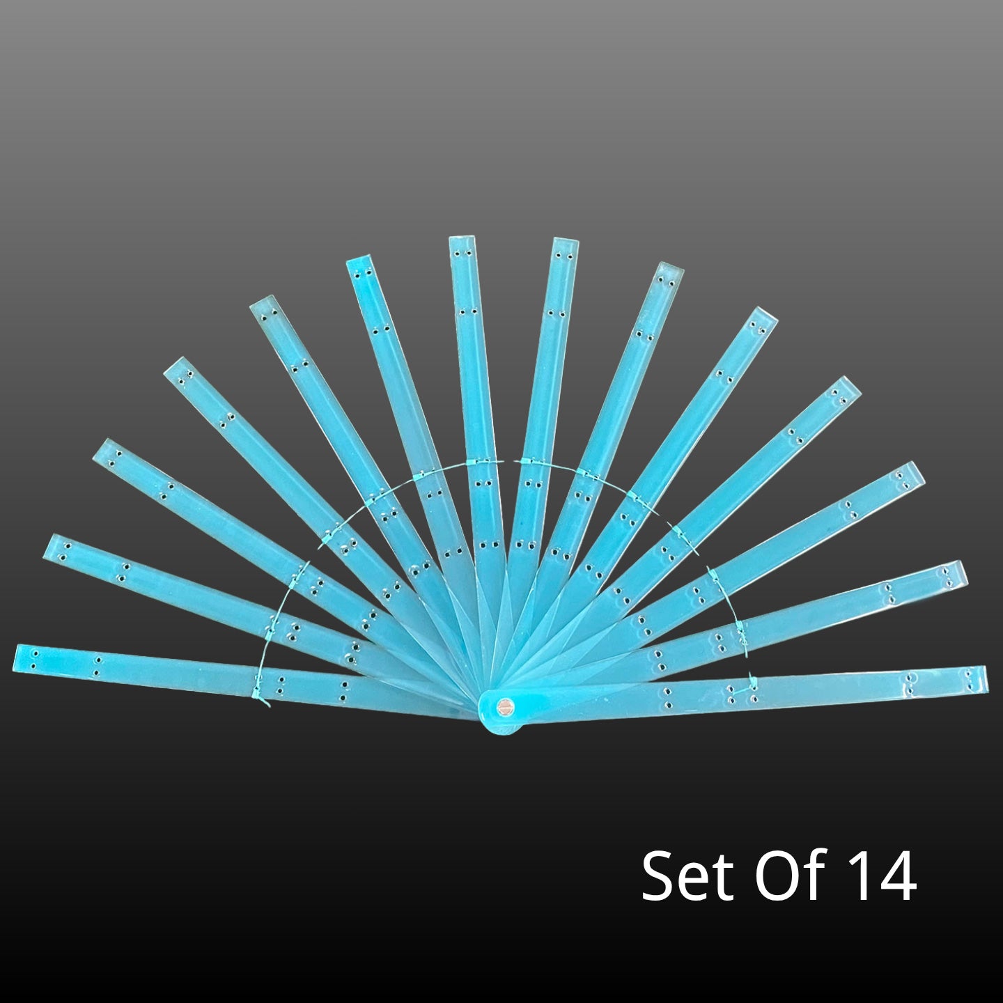 Acrylic Two-Layers Fan Staves 13”