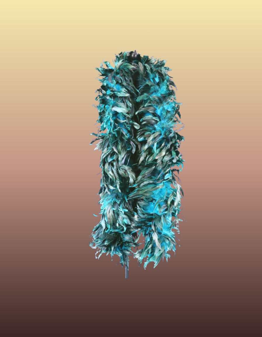 Dyed Turquoise Lightweight Coque Schlappen Feather Boa