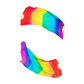 Rainbow - Silk belly dance fan