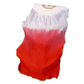 White & Red - Silk belly dance fan