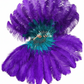 2 Layer Advanced mix color Ostrich Feather Fan 30"x54"