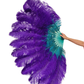 2 Layer Advanced mix color Ostrich Feather Fan 30"x54"