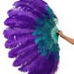 2 Layer Advanced mix color Ostrich Feather Fan 30"x54"