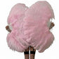 Single Layer Beginner’s Ostrich Feather Fan 25"x 45"