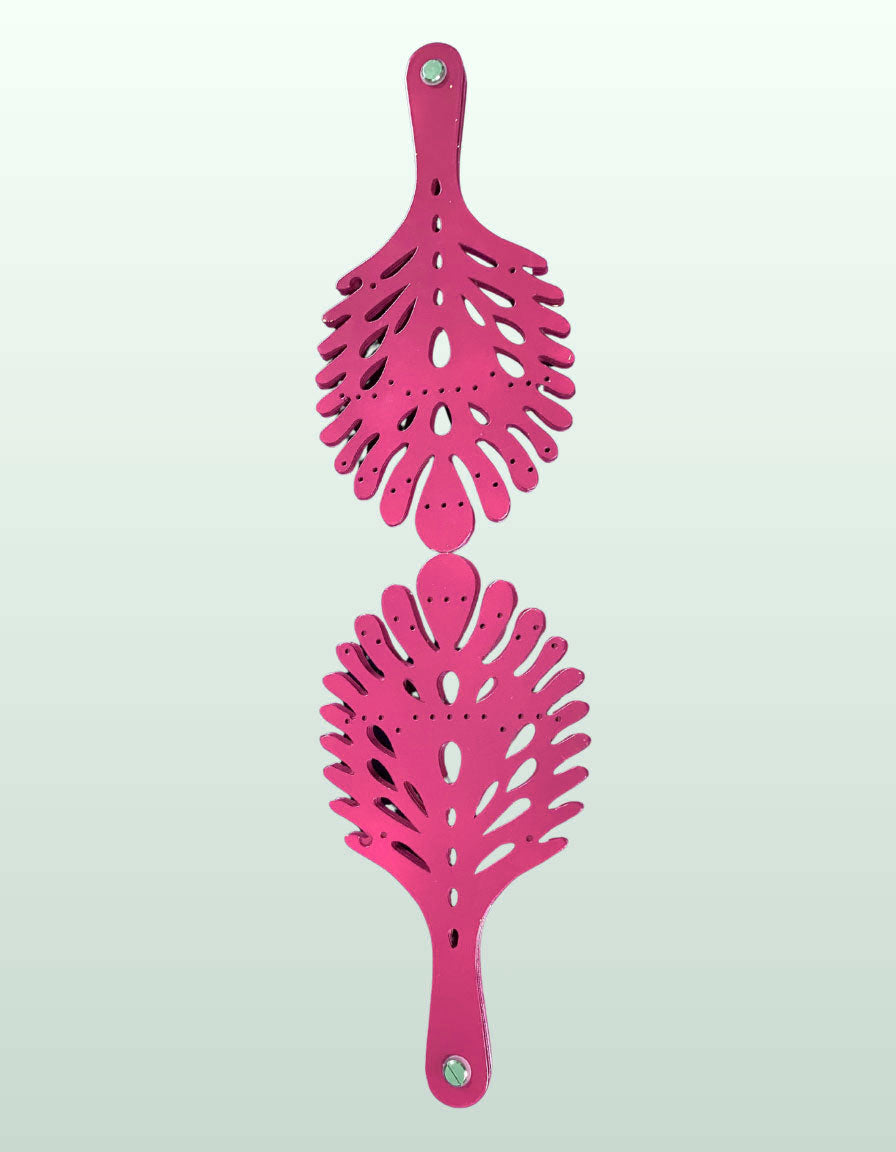 BurlyLuxe Artistic Tree-Form Aluminum Pheasant Feather Fan Staves