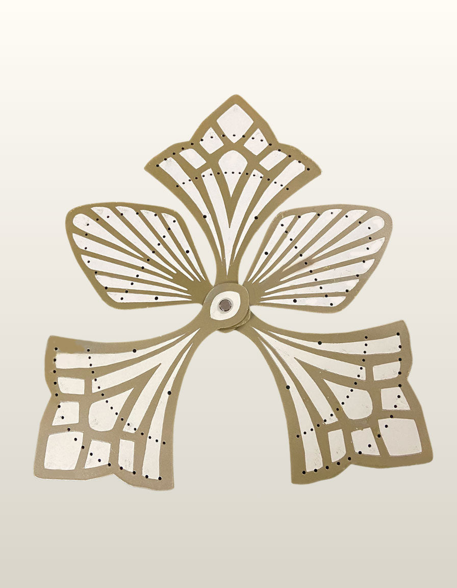 BurlyLuxe Art Deco Elegance Aluminum Fan Staves