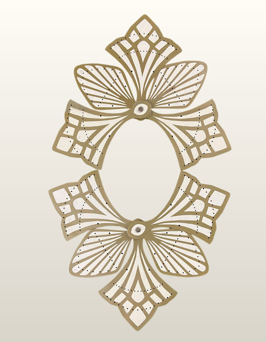 BurlyLuxe Art Deco Elegance Aluminum Fan Staves