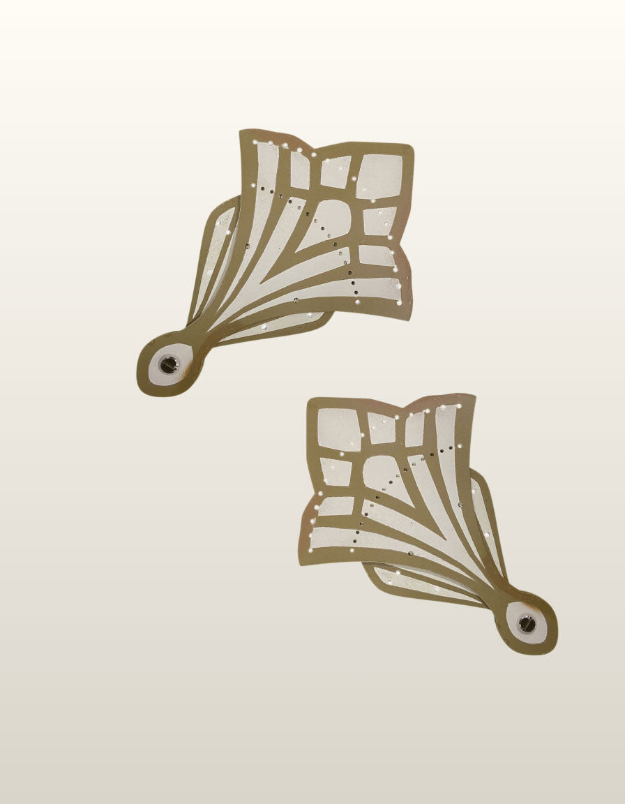 BurlyLuxe Art Deco Elegance Aluminum Fan Staves